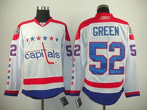 Jerseys Factory Cheap Capitals #52 Mike Green Embroidered White