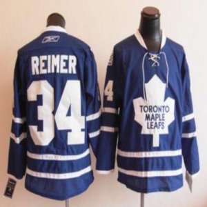 Jerseys Factory Cheap Maple Leafs #34 James Reimer Blue Embroide