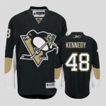 Jerseys Factory Cheap Penguins #48 Tyler Kennedy Embroidered Bla