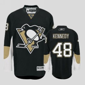 Jerseys Factory Cheap Penguins #48 Tyler Kennedy Embroidered Bla
