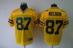 Jerseys Factory Cheap Packers #87 Jordy Nelson Yellow Stitched N