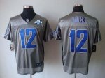 Jerseys Factory Cheap Nike Colts #12 Andrew Luck Grey Shadow Wit