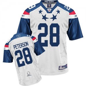 Jerseys Factory Cheap Vikings #28 Adrian Peterson 2011 White and