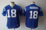 Jerseys Factory Cheap Colts #18 Peyton Manning Blue Women's Team