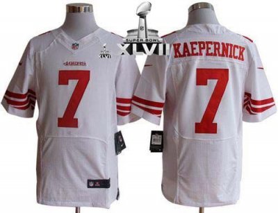 Jerseys Factory Cheap Nike 49ers #7 Colin Kaepernick White Super