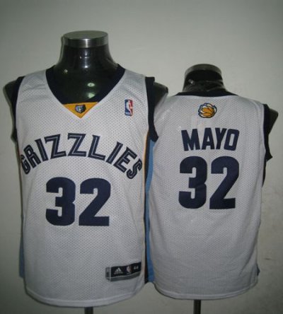 Jerseys Factory Cheap Grizzlies #32 O.J Mayo Revolution 30 White