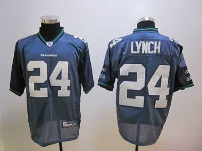 Jerseys Factory Cheap Seahawks #24 Marshawn Lynch Blue Stitched