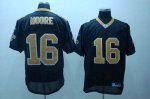 Jerseys Factory Cheap Saints #16 Lance Moore Black Embroidered Y