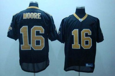 Jerseys Factory Cheap Saints #16 Lance Moore Black Embroidered Y