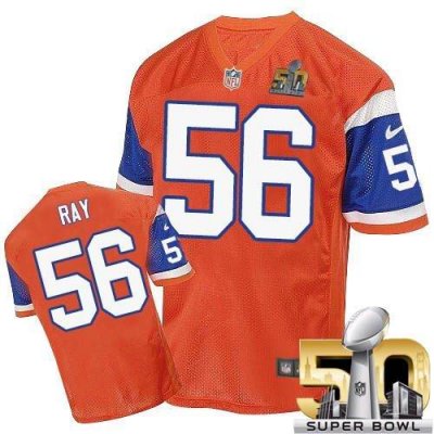 Jerseys Factory Cheap Nike Broncos #56 Shane Ray Orange Throwbac