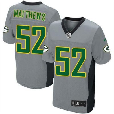 Jerseys Factory Cheap Nike Packers #52 Clay Matthews Grey Shadow