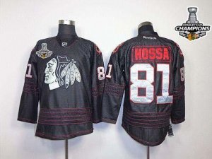 Jerseys Factory Cheap Blackhawks #81 Marian Hossa Black Accelera