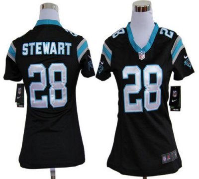Jerseys Factory Cheap Nike Panthers #28 Jonathan Stewart Black T