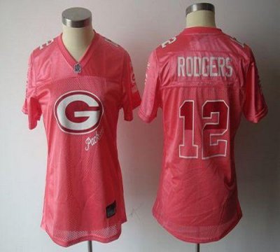 Jerseys Factory Cheap Packers #12 Aaron Rodgers Pink 2011 Women'