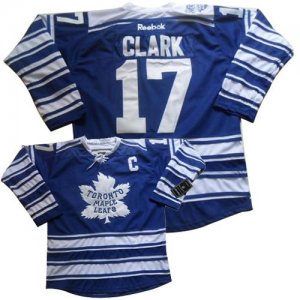 Jerseys Factory Cheap Maple Leafs #17 Wendel Clark Blue 2014 Win