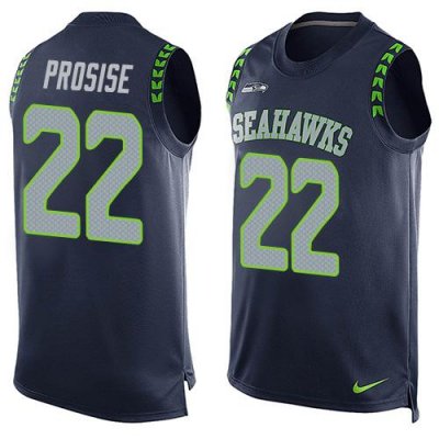 Jerseys Factory Cheap Nike Seahawks #22 C. J. Prosise Steel Blue