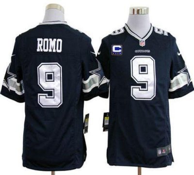 Jerseys Factory Cheap Nike Cowboys #9 Tony Romo Navy Blue Team C