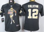 Jerseys Factory Cheap Nike Saints #12 Marques Colston Black Team