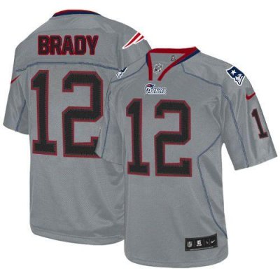 Jerseys Factory Cheap Nike Patriots #12 Tom Brady Lights Out Gre