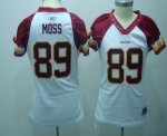 Jerseys Factory Cheap Redskins #89 Santana Moss White Women's Fi
