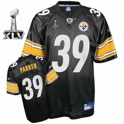 Jerseys Factory Cheap Steelers #39 Willie Parker Black Super Bow