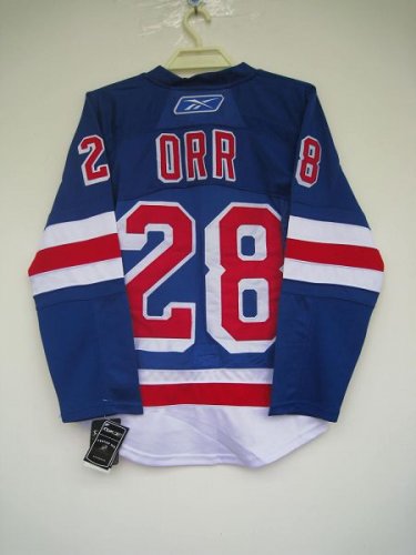 Jerseys Factory Cheap Rangers #28 Colton Orr Embroidered Blue NH
