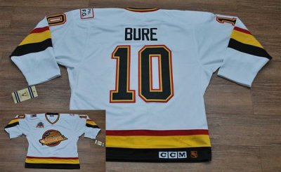Jerseys Factory Cheap Canucks #10 Pavel Bure Embroidered White C