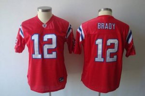 Jerseys Factory Cheap Patriots #12 Tom Brady Red Women's Alterna