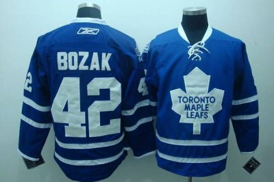Jerseys Factory Cheap Maple Leafs #42 Tyler Bozak Embroidered Bl