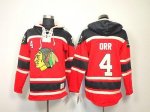 Jerseys Factory Cheap Blackhawks #4 Bobby Orr Red Sawyer Hooded
