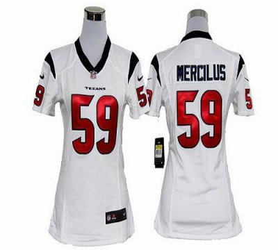 Jerseys Factory Cheap Nike Texans #59 Whitney Mercilus White Wom