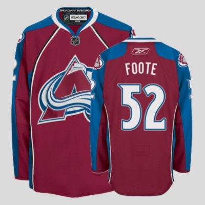 Jerseys Factory Cheap Avalanche #52 Foote Embroidered Red NHL Je