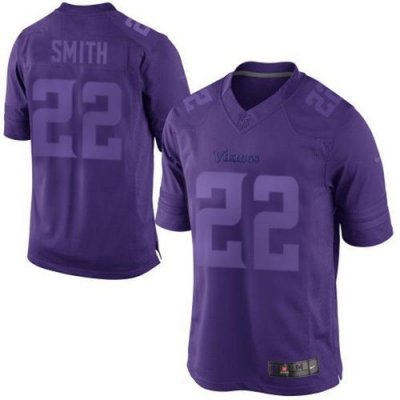 Jerseys Factory Cheap Nike Vikings #22 Harrison Smith Purple Men