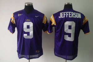 Jerseys Factory Cheap LSU Tigers #9 Jordan Jefferson Purple Embr