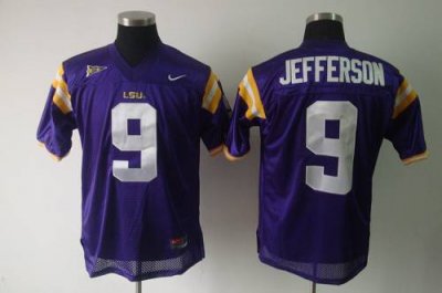 Jerseys Factory Cheap LSU Tigers #9 Jordan Jefferson Purple Embr