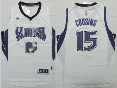 Jerseys Factory Cheap Revolution 30 Kings #15 DeMarcus Cousins W