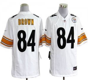 Jerseys Factory Cheap Nike Steelers #84 Antonio Brown White Men'