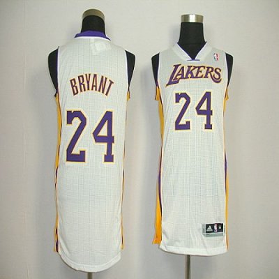 Jerseys Factory Cheap Revolution 30 Lakers #24 Kobe Bryant White