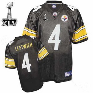 Jerseys Factory Cheap Steelers #4 Byron Leftwich Black Super Bow
