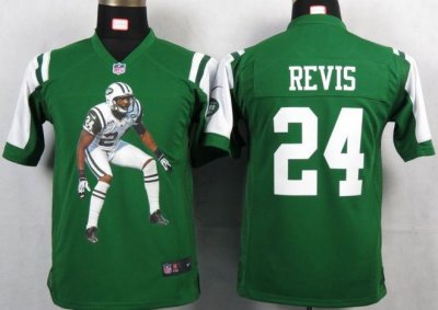 Jerseys Factory Cheap Nike Jets #24 Darrelle Revis Green Team Co
