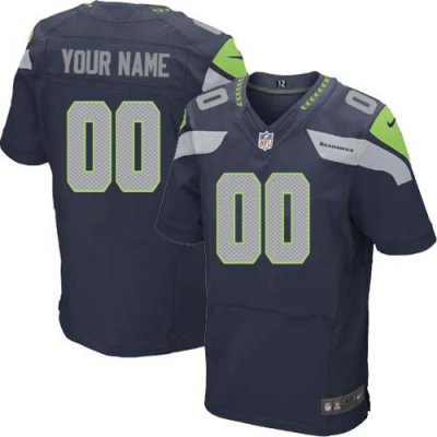 Jerseys Factory Cheap Nike Seattle Seahawks Customized Steel Blu