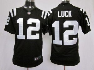 Jerseys Factory Cheap Nike Colts #12 Andrew Luck Black Shadow Me