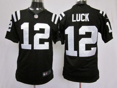 Jerseys Factory Cheap Nike Colts #12 Andrew Luck Black Shadow Me