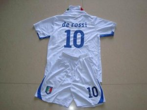 Jerseys Factory Cheap Italy #10 De rossi White Home Kid Soccer C