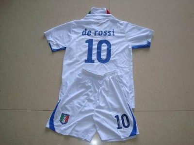 Jerseys Factory Cheap Italy #10 De rossi White Home Kid Soccer C