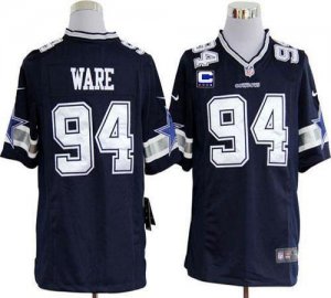 Jerseys Factory Cheap Nike Cowboys #94 DeMarcus Ware Navy Blue T