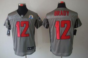 Jerseys Factory Cheap Nike Patriots #12 Tom Brady Grey Shadow Wi