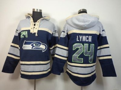Jerseys Factory Cheap Nike Seahawks #24 Marshawn Lynch Navy Blue