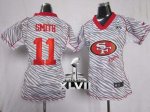 Jerseys Factory Cheap Nike 49ers #11 Alex Smith Zebra Super Bowl