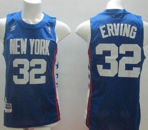 Jerseys Factory Cheap Nets #32 Julius Erving Blue ABA Retro Swin